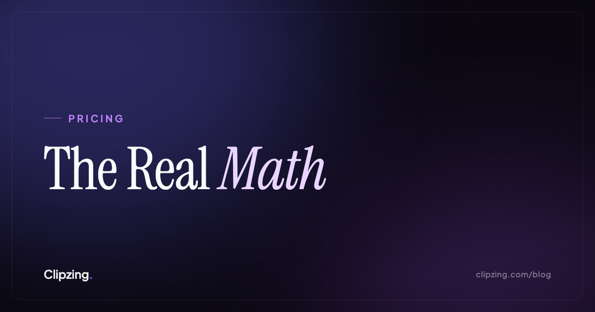 $25/Hour Editor vs AI Clipper: The Real Math on 100 Clips a Month